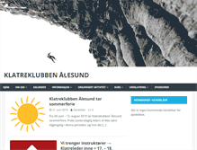 Tablet Screenshot of klatreklubben.no
